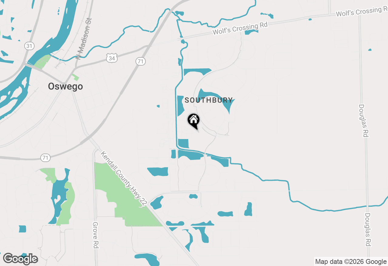 Map of 285 Lakeshore Drive, Oswego, IL 60543
