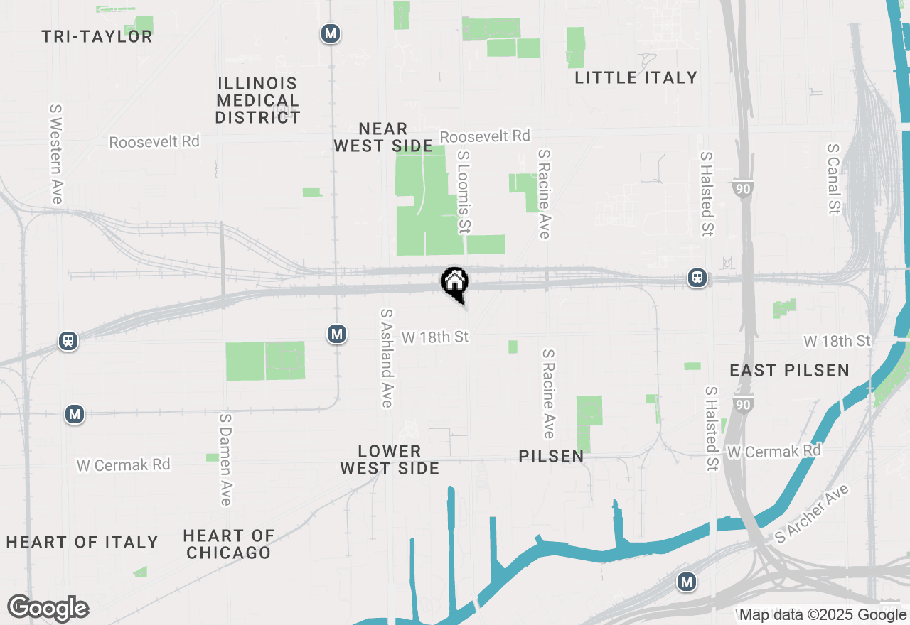 Map of 1414 W 17th Street #3, Chicago, IL 60608