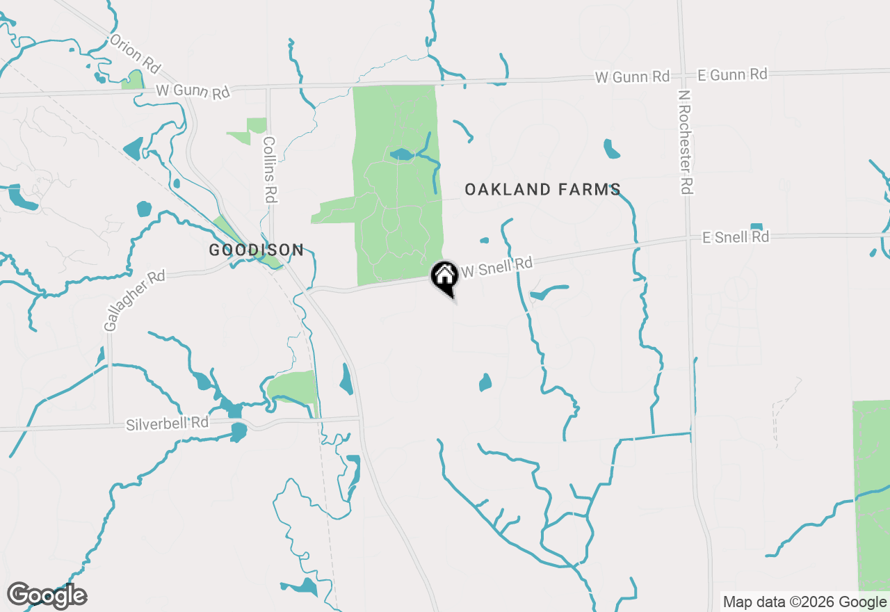 Map of 4654 Woodland Hills Drive, Rochester, MI 48306