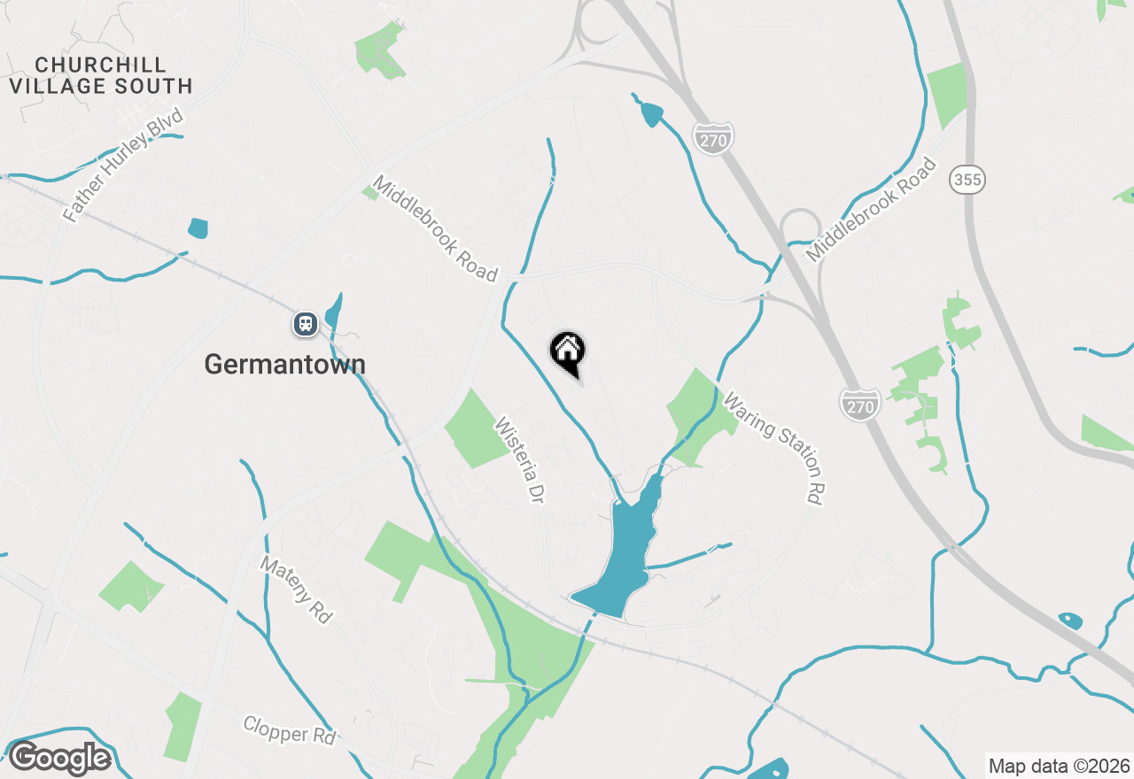 Map of 12468 Valleyside Way, Germantown, MD 20874