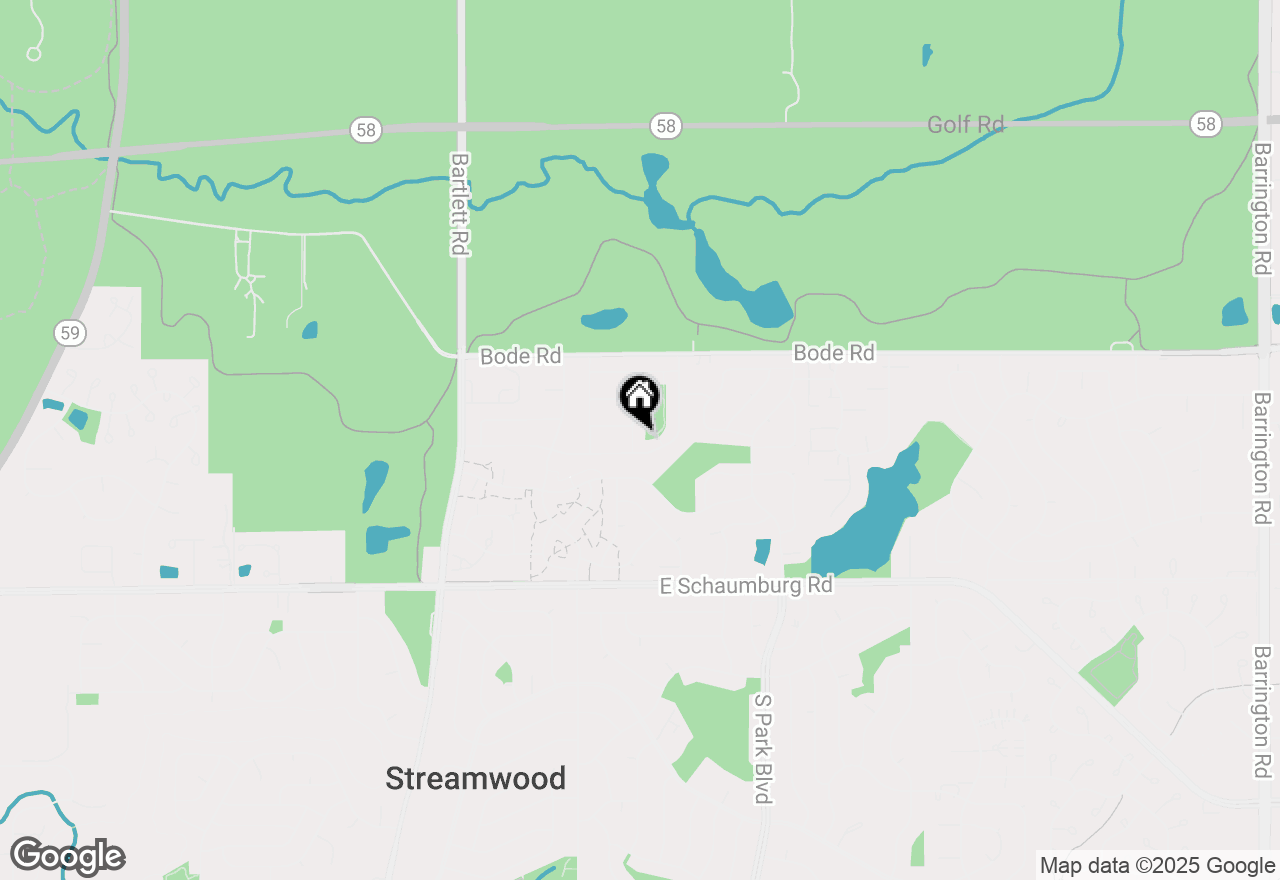 Map of 205 Plymouth Drive, Streamwood, IL 60107