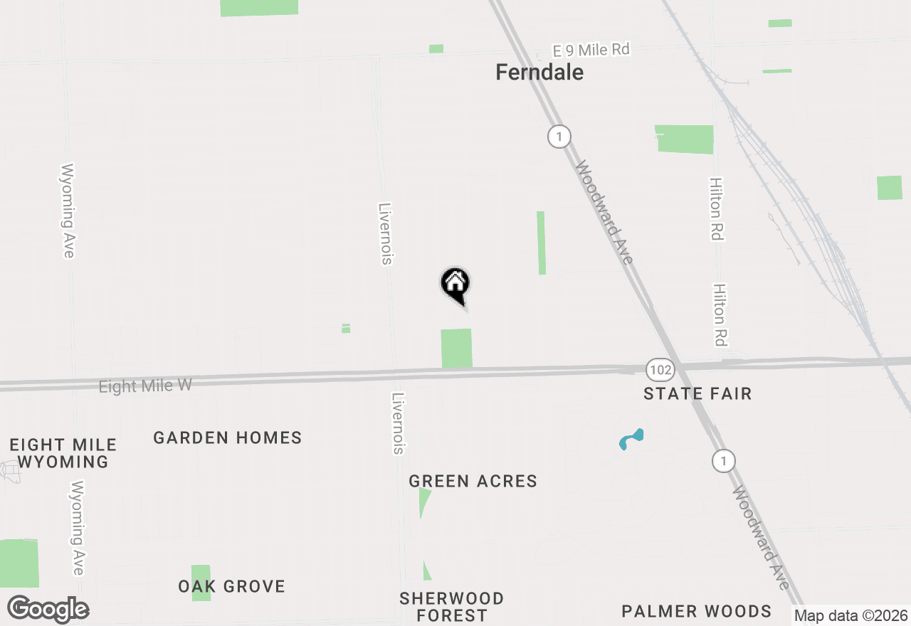 Map of 550 Parkdale Lane #1, Ferndale, MI 48220