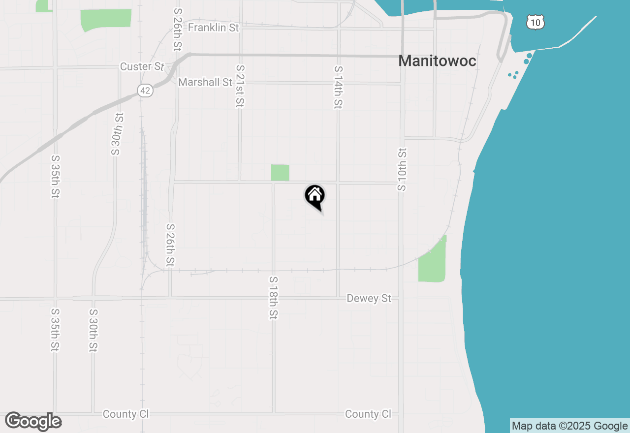 Map of 1510 Philippen St, Manitowoc, WI 54220