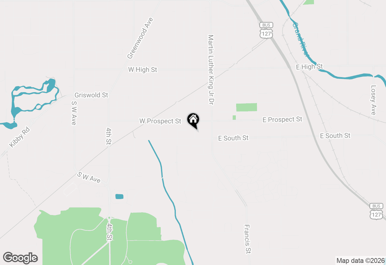 Map of 147 W Addison Street, Jackson, MI 49203