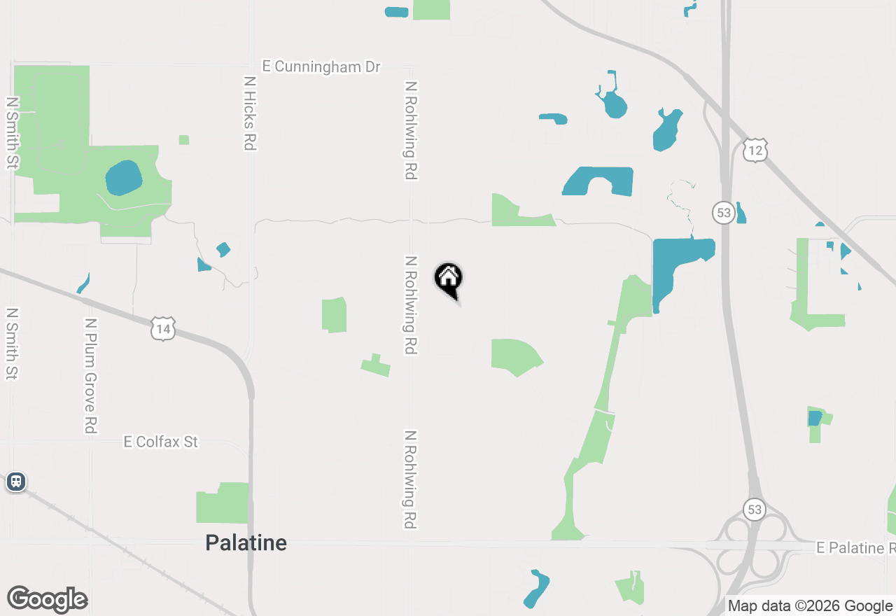 Map of 855 E Patten Drive, Palatine, IL 60074