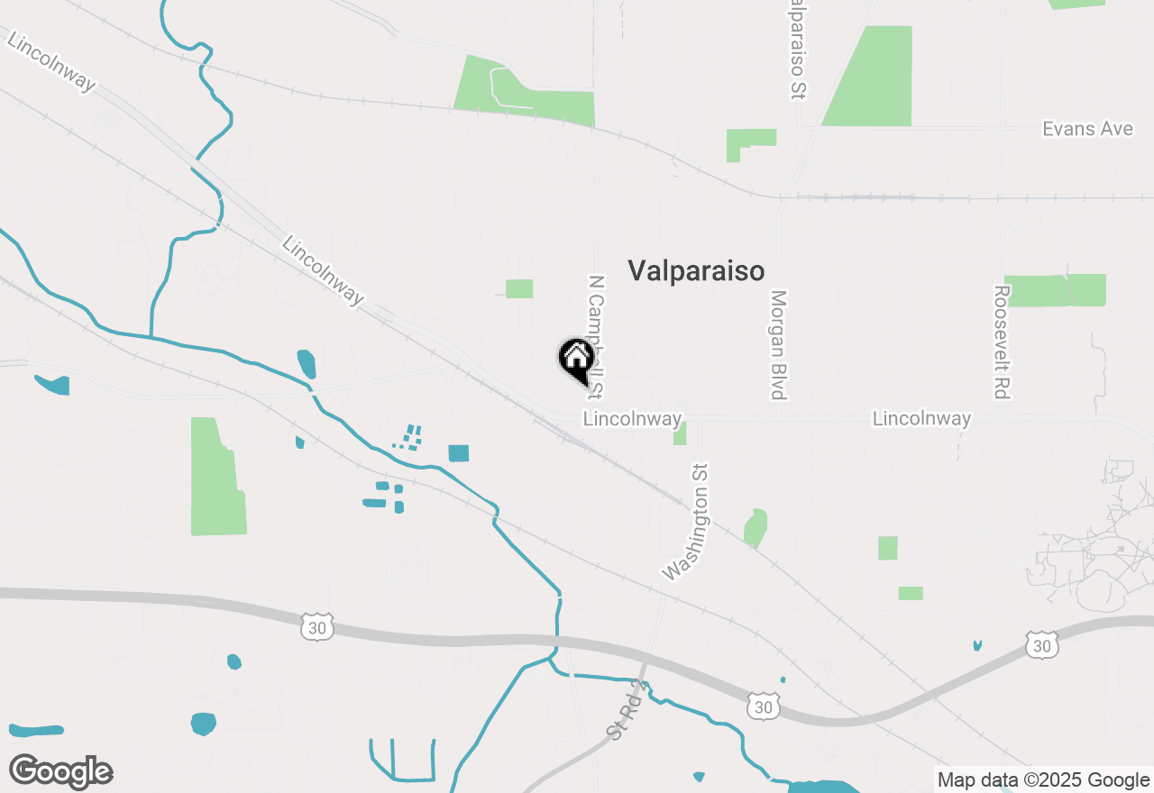 Map of 8 Wayne Street, Valparaiso, IN 46385