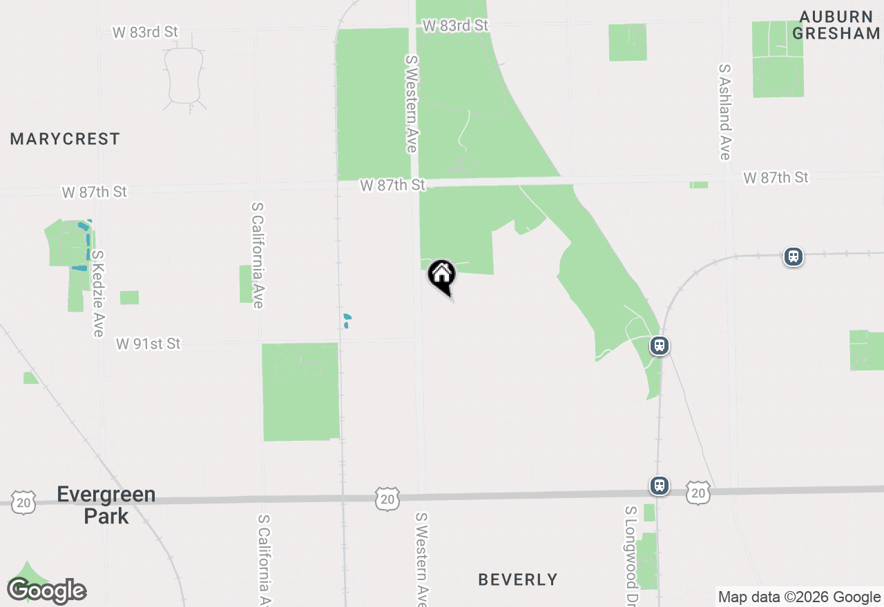 Map of 9001 S Claremont Avenue, Chicago, IL 60643