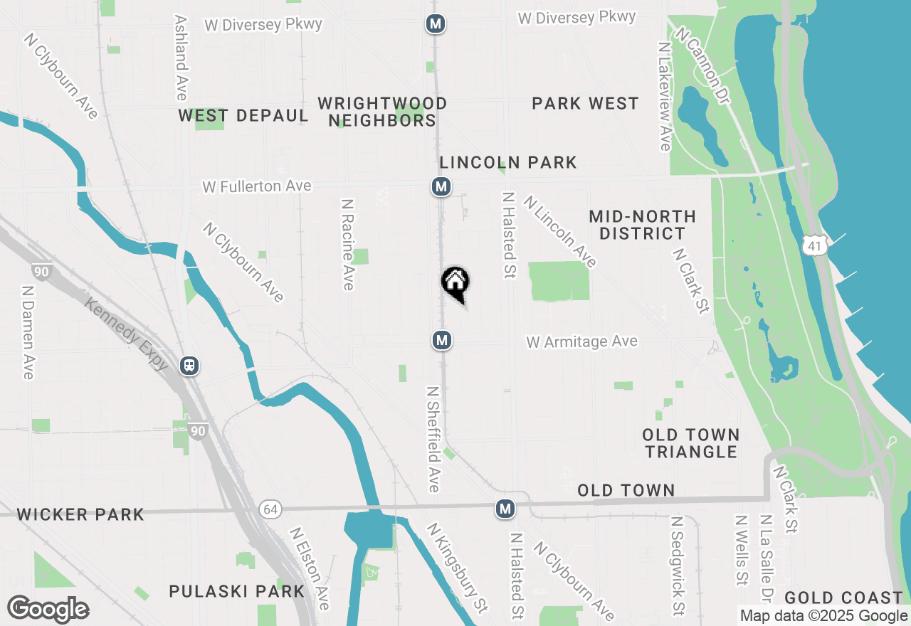 Map of 2049 N Bissell Street #3, Chicago, IL 60614