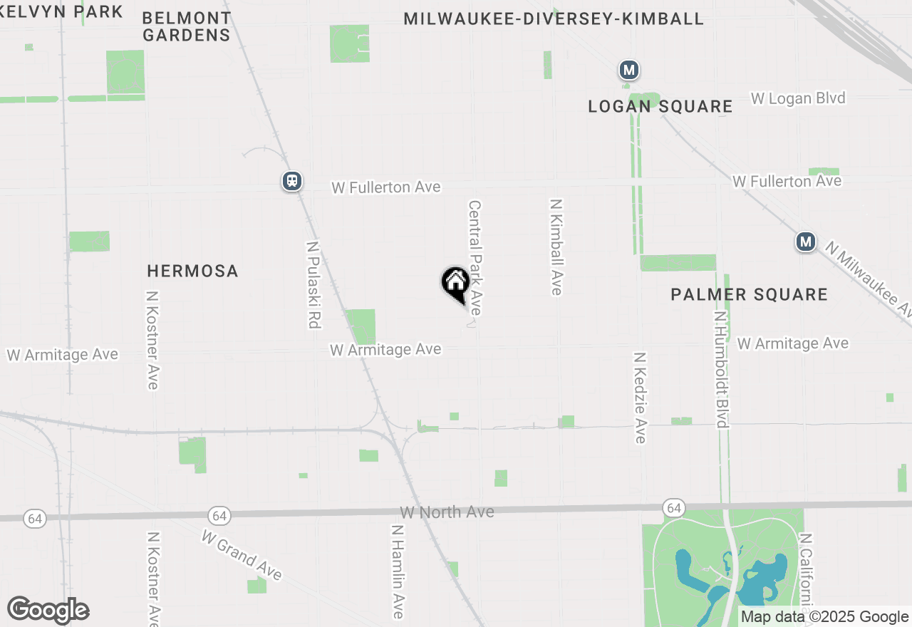 Map of 3635 W Dickens Avenue #1A, Chicago, IL 60647