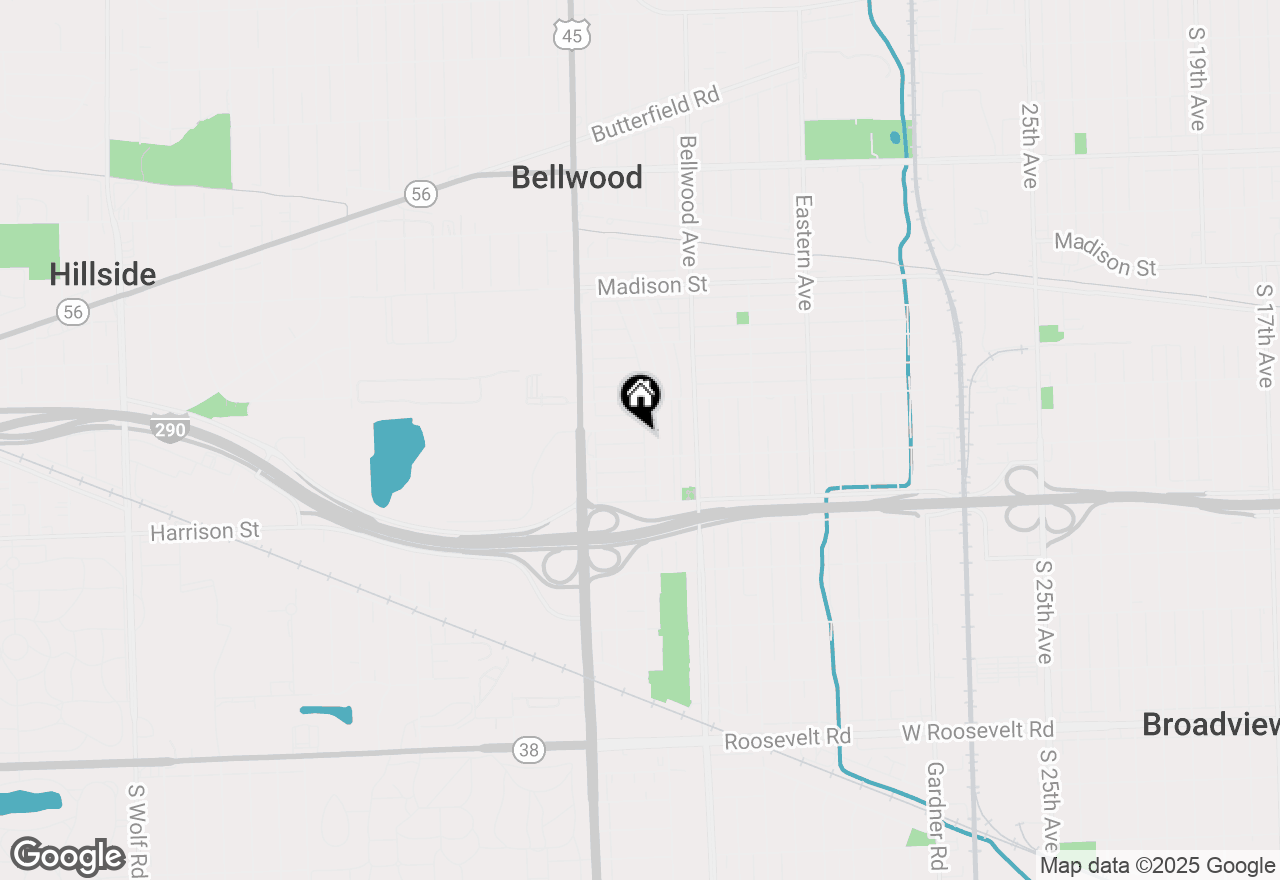 Map of 3822 Gladys Avenue, Bellwood, IL 60104