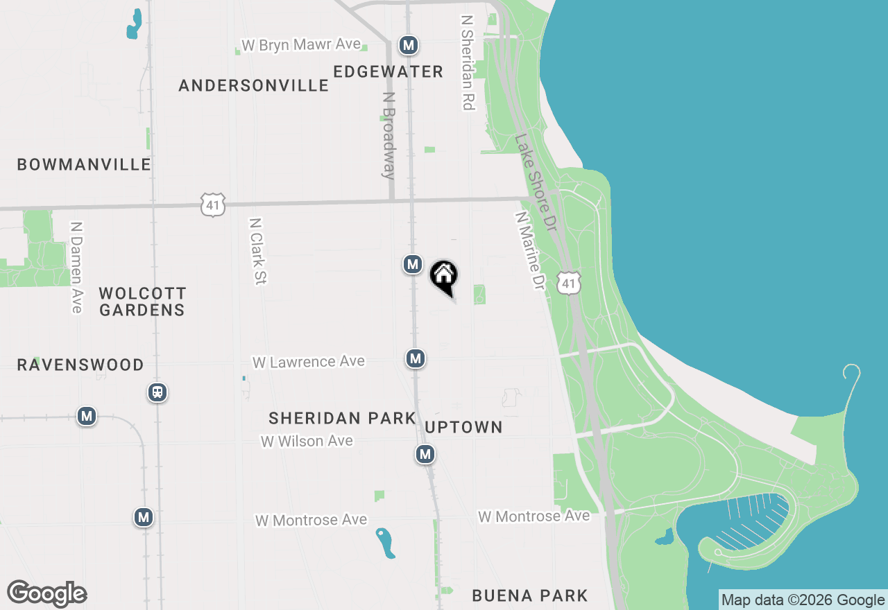 Map of 1049 W Ainslie Street #2, Chicago, IL 60640