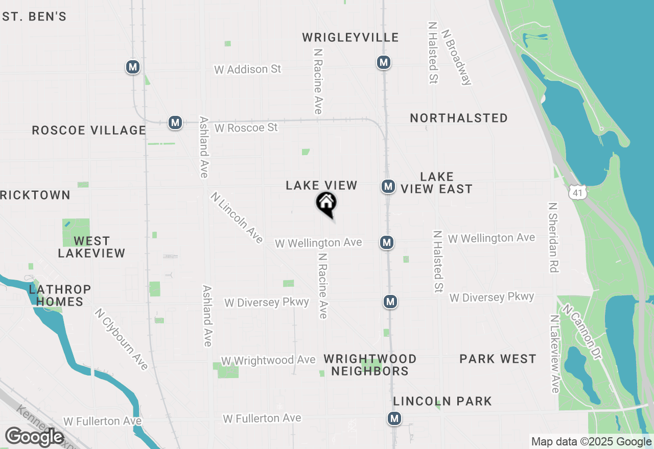 Map of 3037 N Racine Avenue #1, Chicago, IL 60657