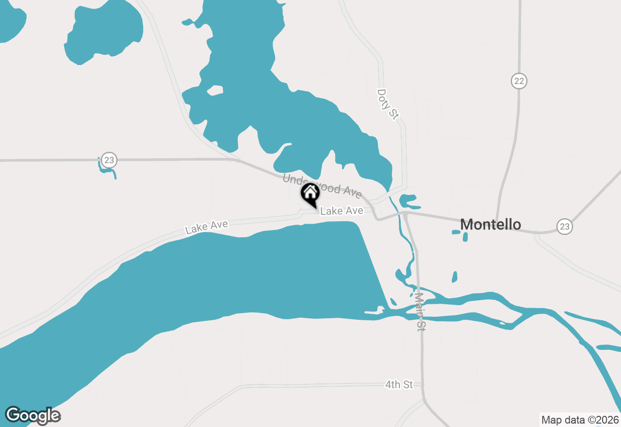 Map of 280 Lake Avenue, Montello, WI 53949