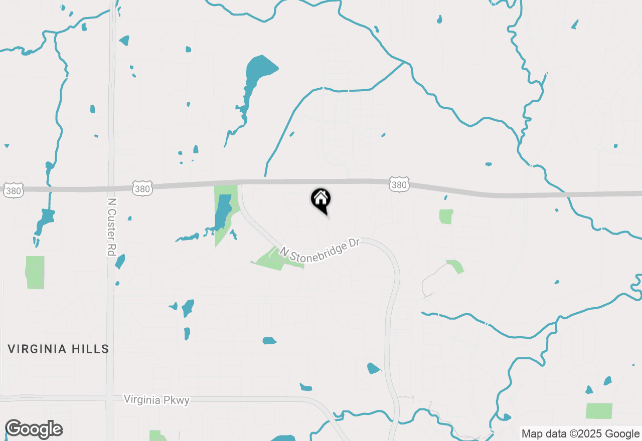 Map of 7601 Willowbend Drive, Mckinney, TX 75071