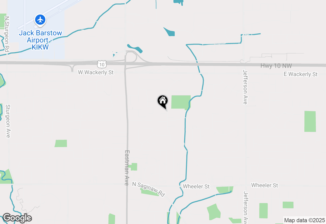 Map of 1206 Kingsbury Court, Midland, MI 48640