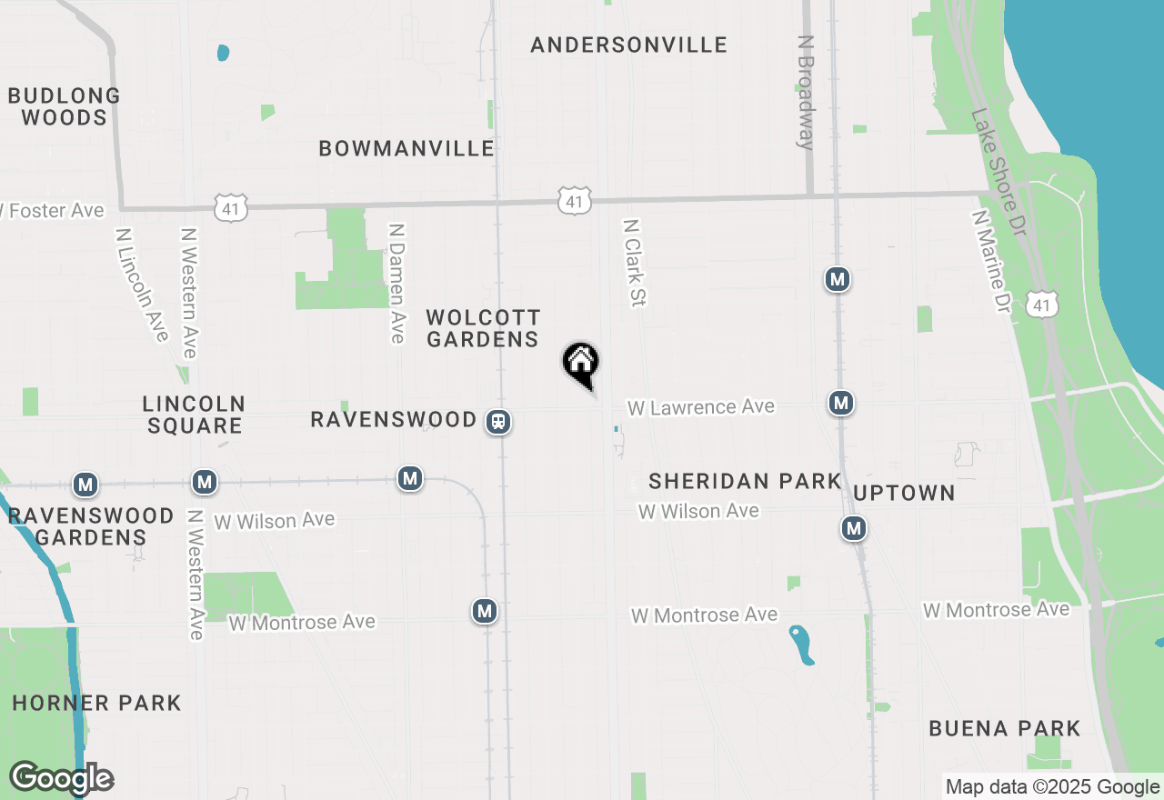 Map of 4807 N Paulina Street #G, Chicago, IL 60640