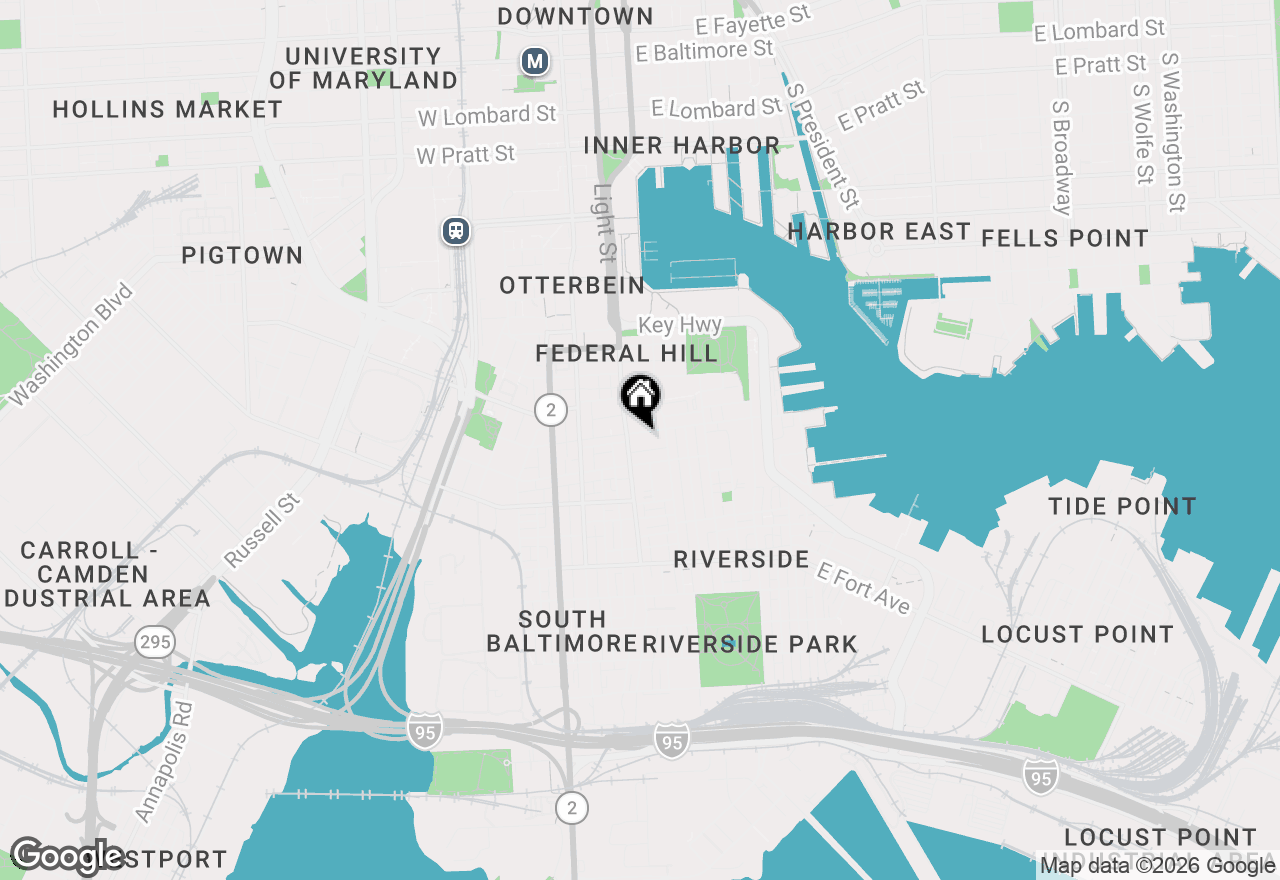 Map of 111 E Cross Street, Baltimore, MD 21230