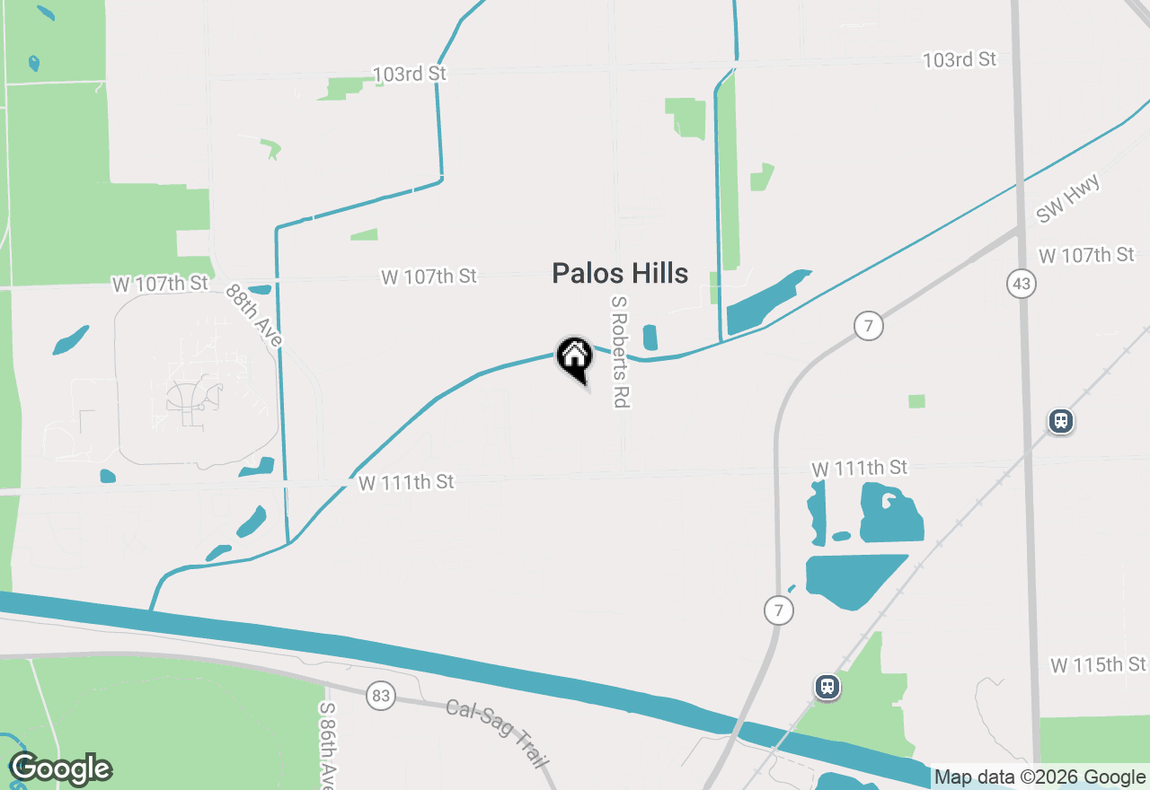 Map of 10926 Circle Court, Palos Hills, IL 60465