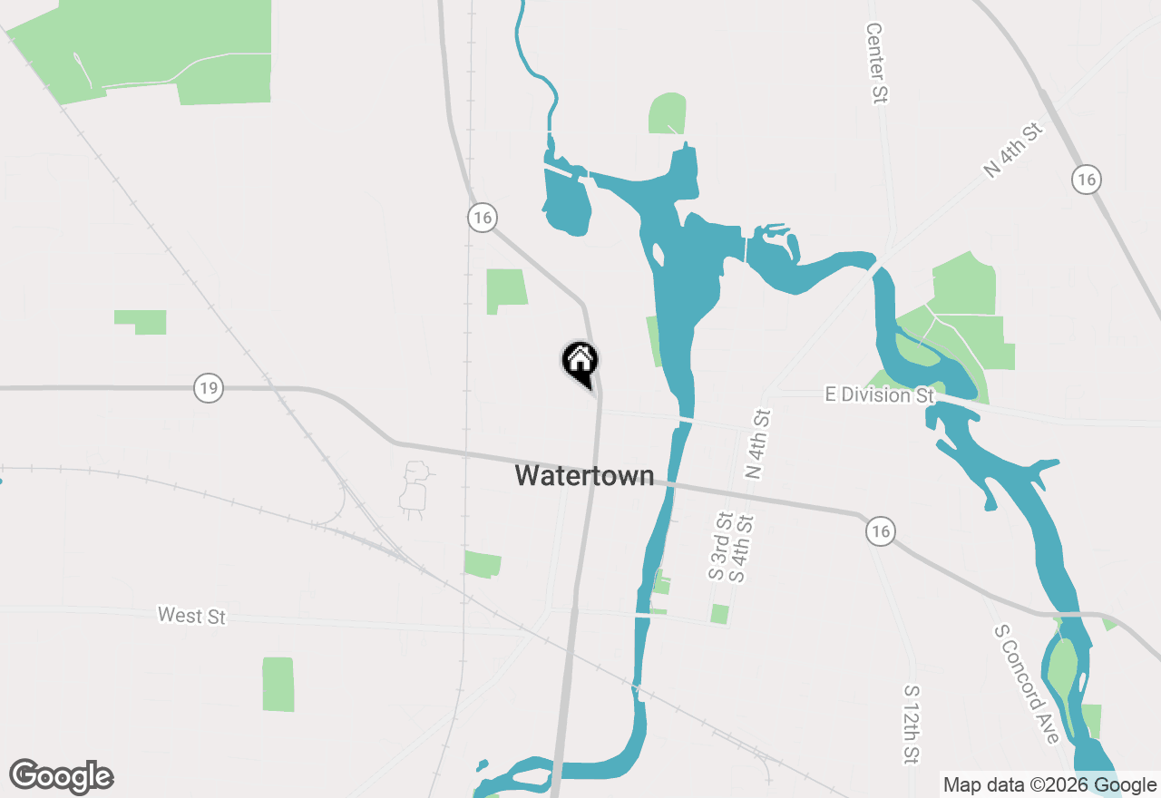 Map of 305 N Montgomery St, Watertown, WI 53094