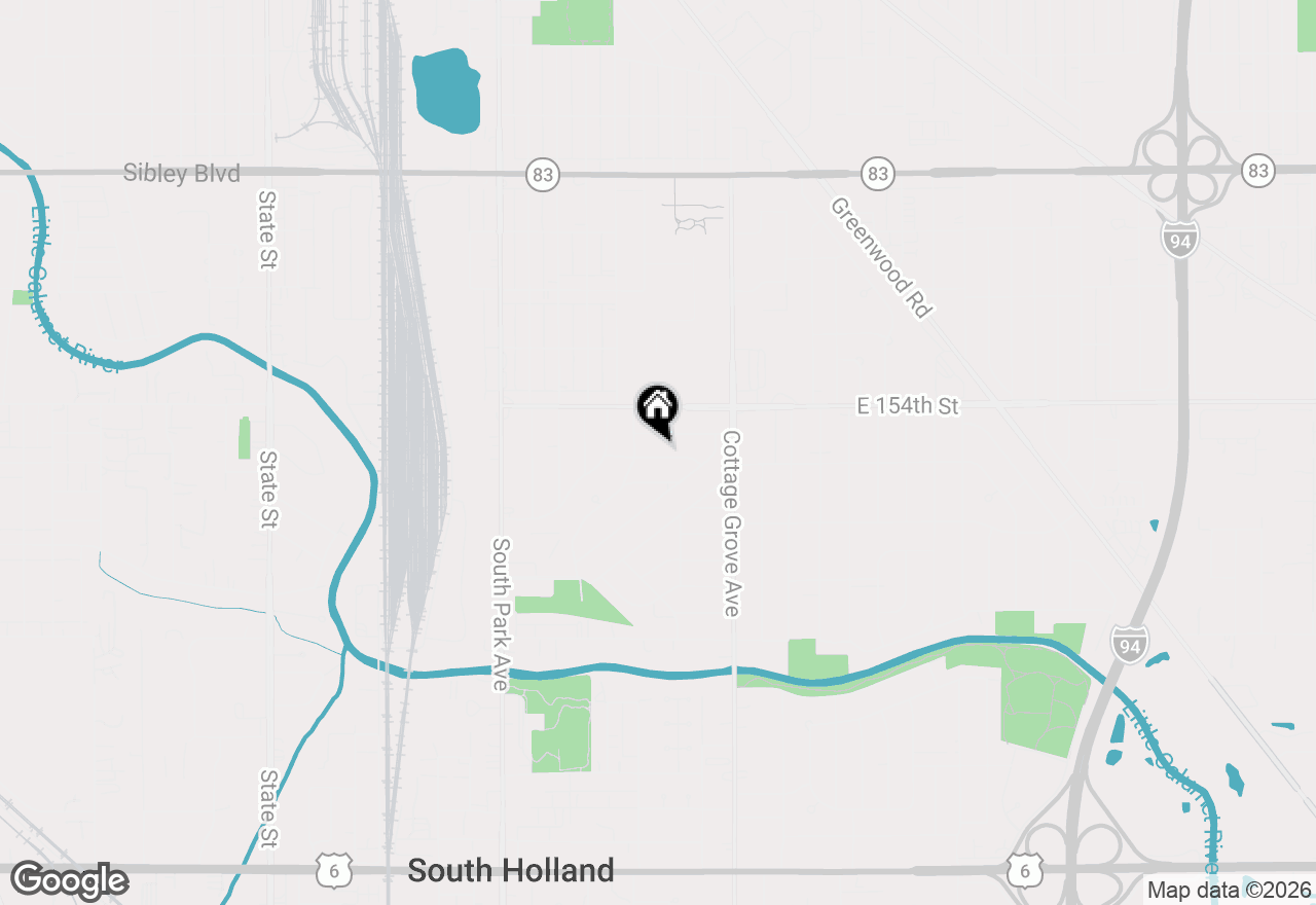 Map of 672 E 155th Street, South Holland, IL 60473