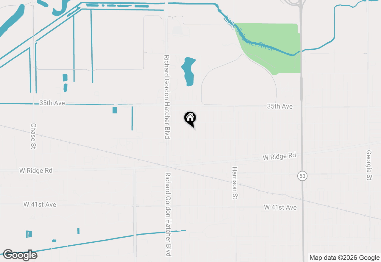 Map of 3642 Buchanan Street, Gary, IN 46408