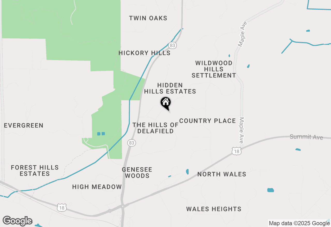 Map of W316S838 Hidden Hollow, Delafield, WI 53018