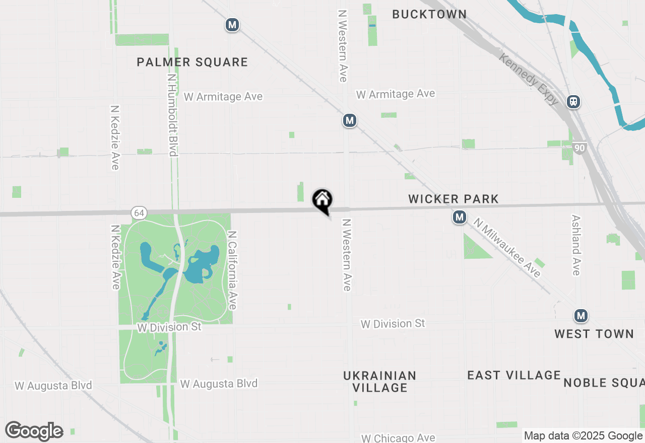 Map of 1535 N Campbell Avenue #3, Chicago, IL 60622