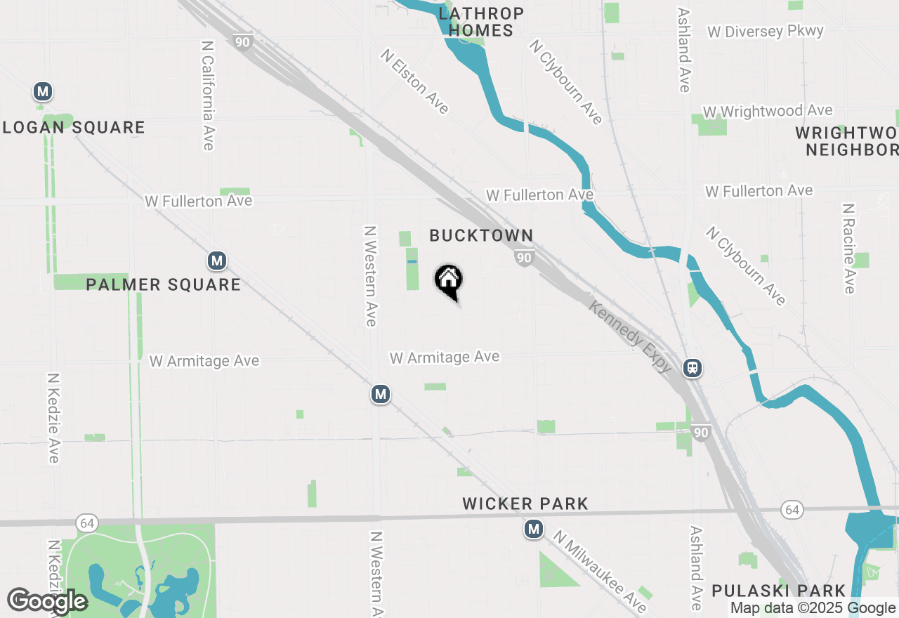 Map of 2074 N Leavitt Street #2F, Chicago, IL 60647