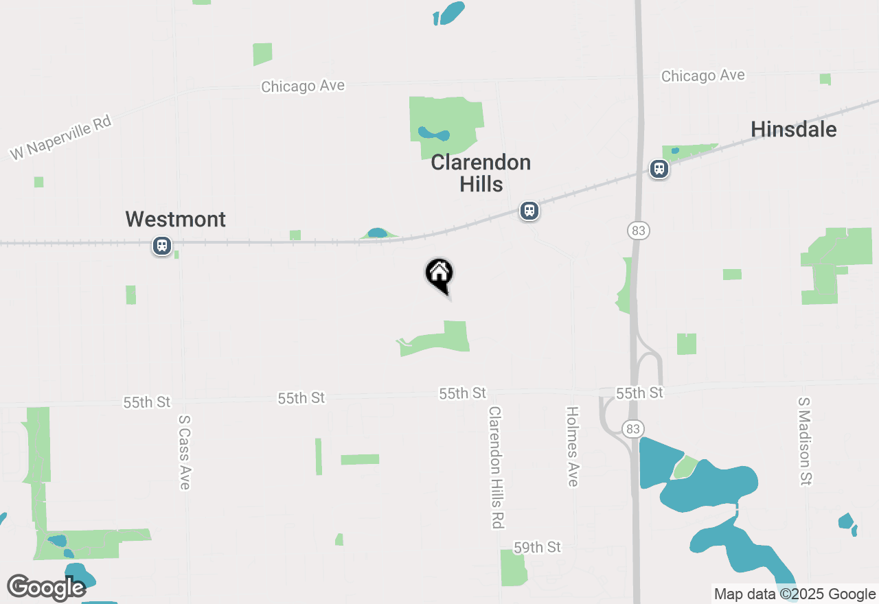 Map of (Address confidential), Clarendon Hills, Illinois 60514