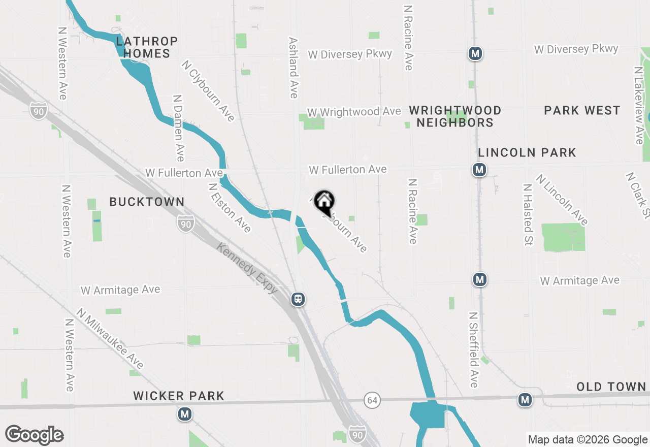Map of 1470 W Webster Avenue #204, Chicago, IL 60614