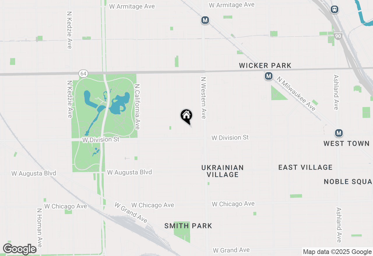 Map of 1236 N Campbell Avenue #G, Chicago, IL 60622