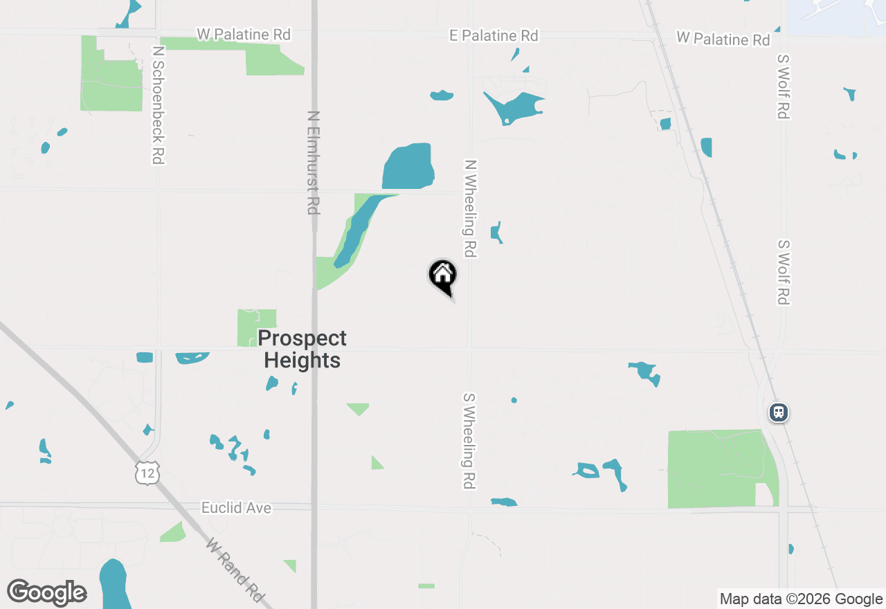 Map of 302 E Clarendon Street, Prospect Heights, IL 60070
