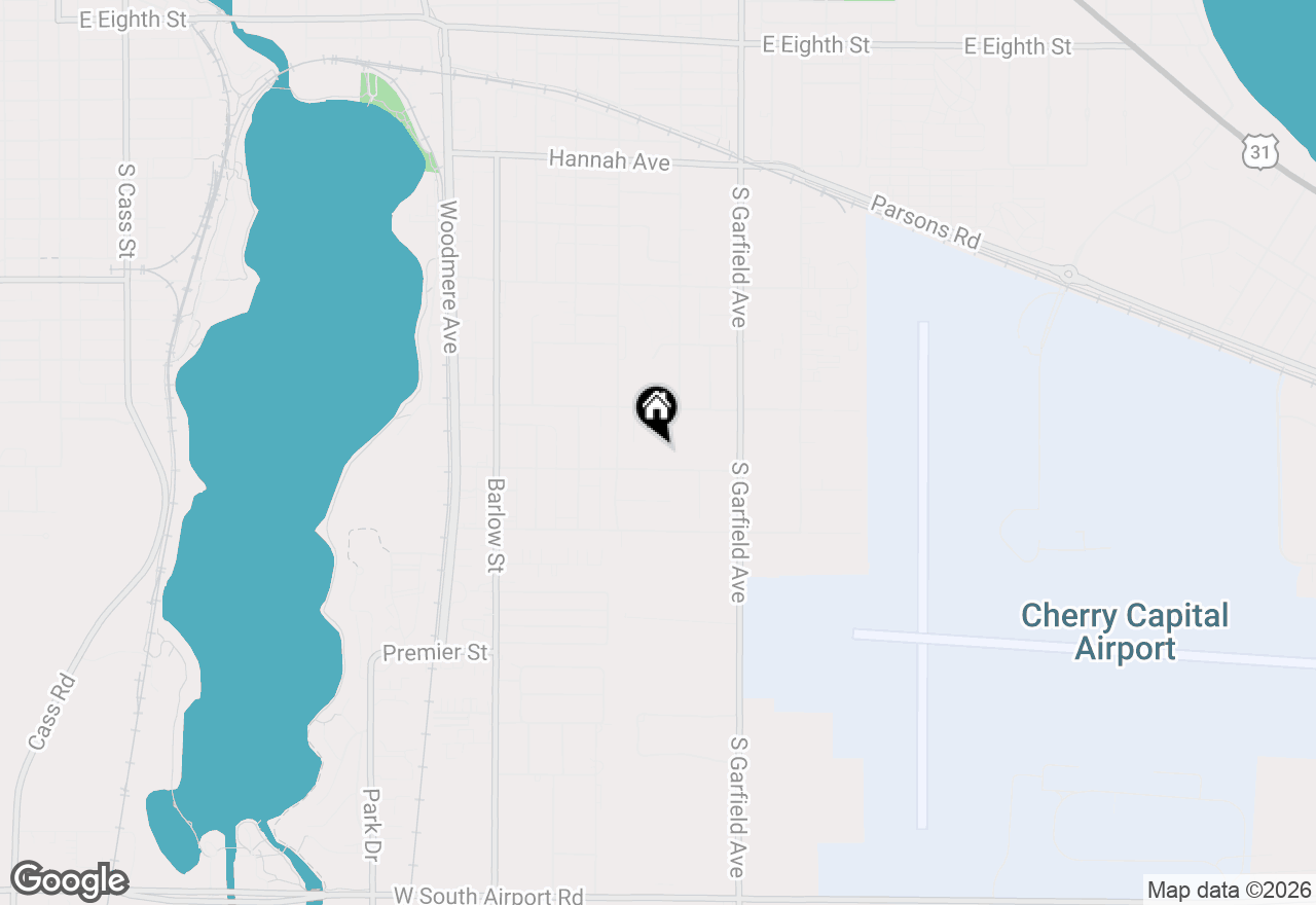 Map of 931 Baldwin Street, Traverse City, MI 49686