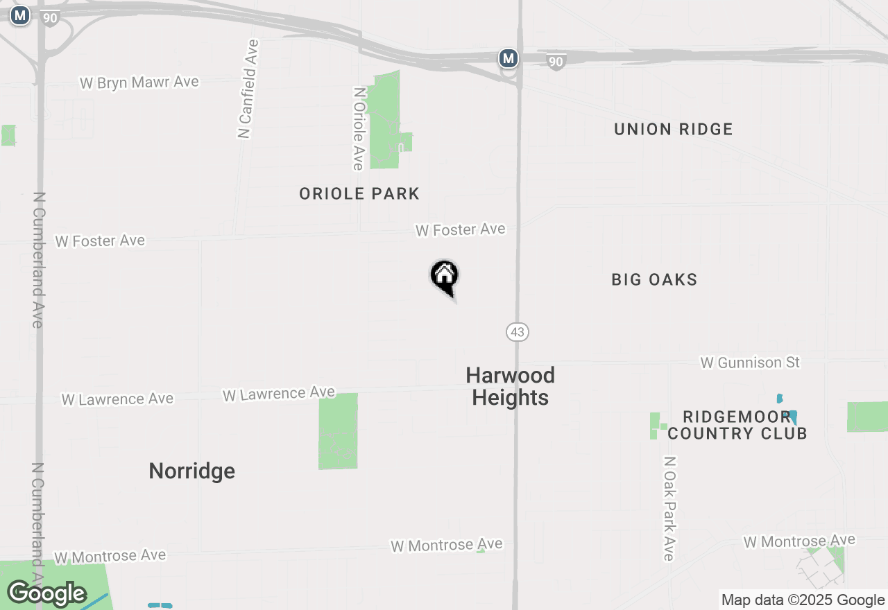 Map of 7350 W Argyle Street, Harwood Heights, IL 60706