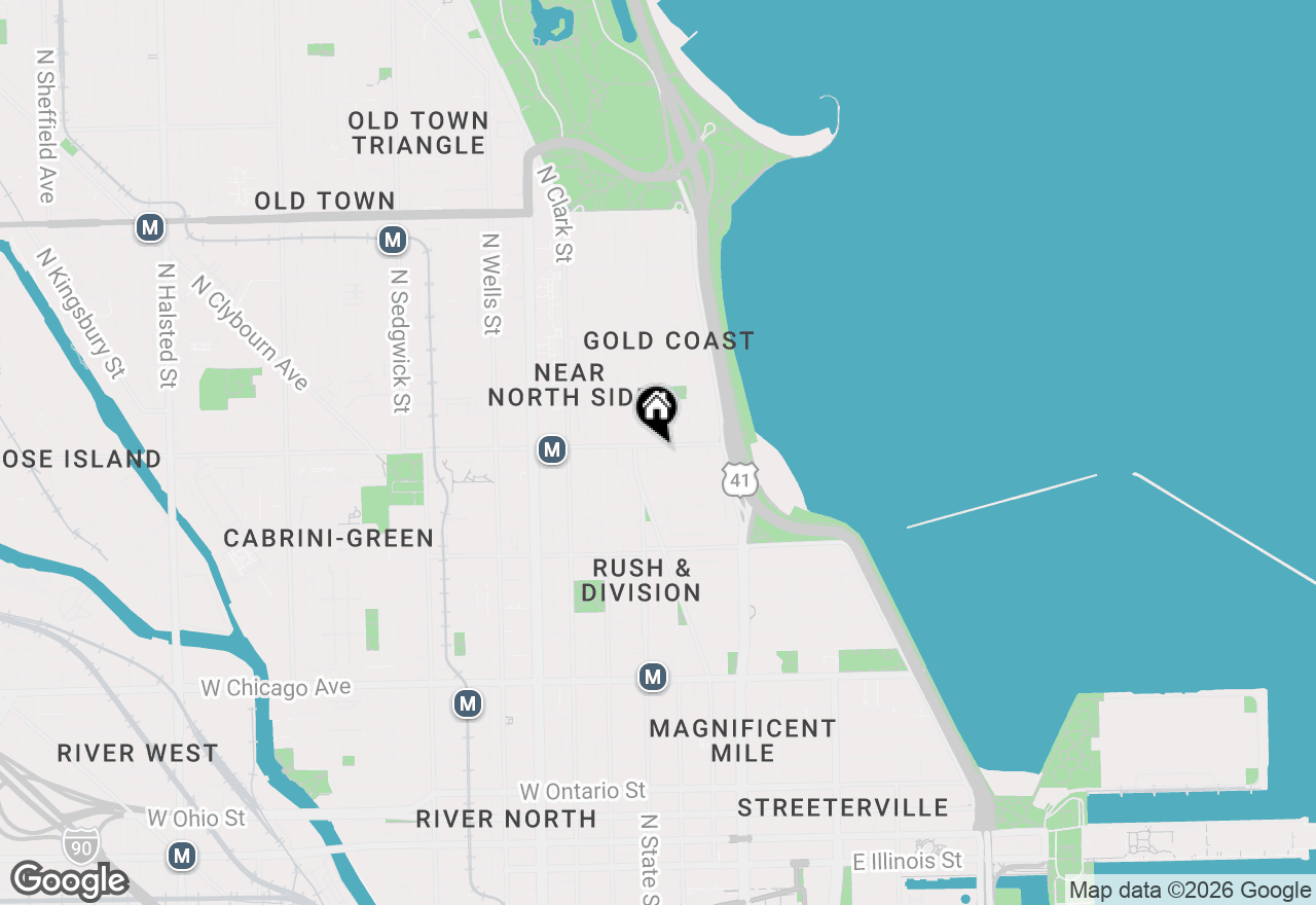 Map of 21 E Division Street #GDN, Chicago, IL 60610