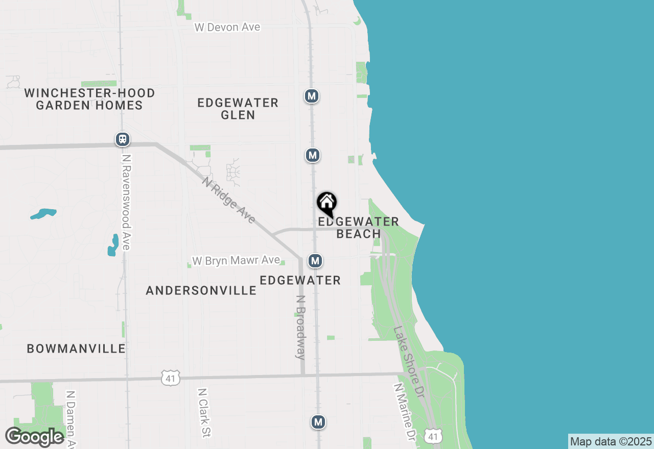 Map of 1060 W Hollywood Avenue #405, Chicago, IL 60660