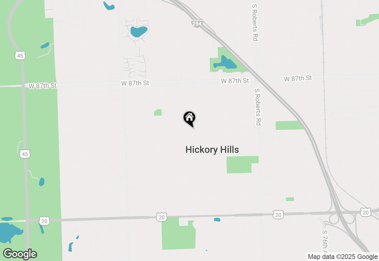 Map of 8950 S 84th Avenue, Hickory Hills, IL 60457