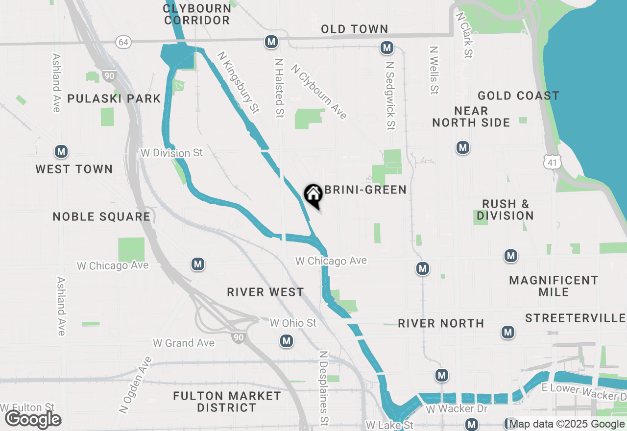 Map of 1000 N Kingsbury Street #106, Chicago, IL 60610