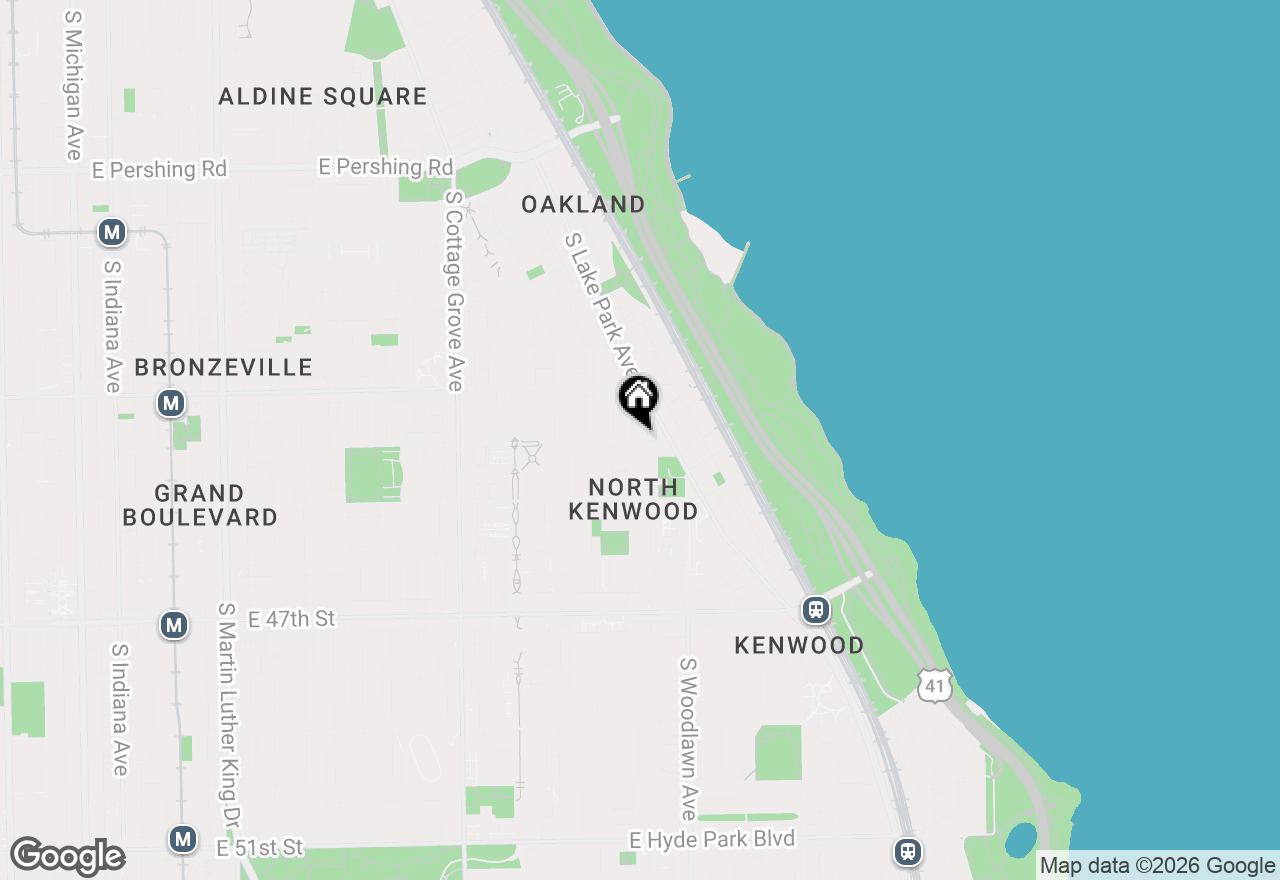 Map of 4361 S Greenwood Avenue #1N, Chicago, IL 60653