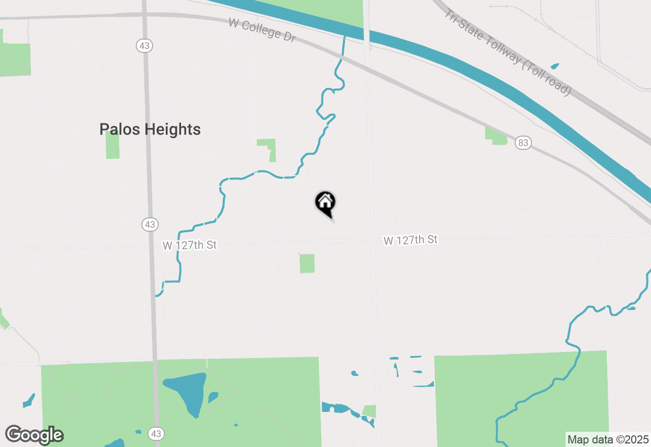 Map of 6519 W 126th Place, Palos Heights, IL 60463