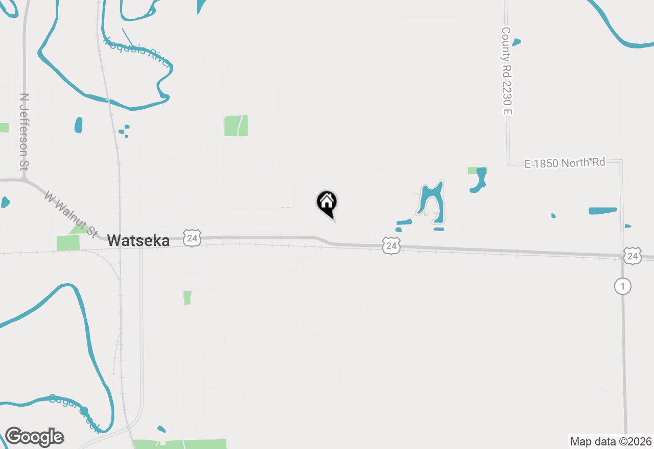 Map of 745 E Oak Street, Watseka, IL 60970