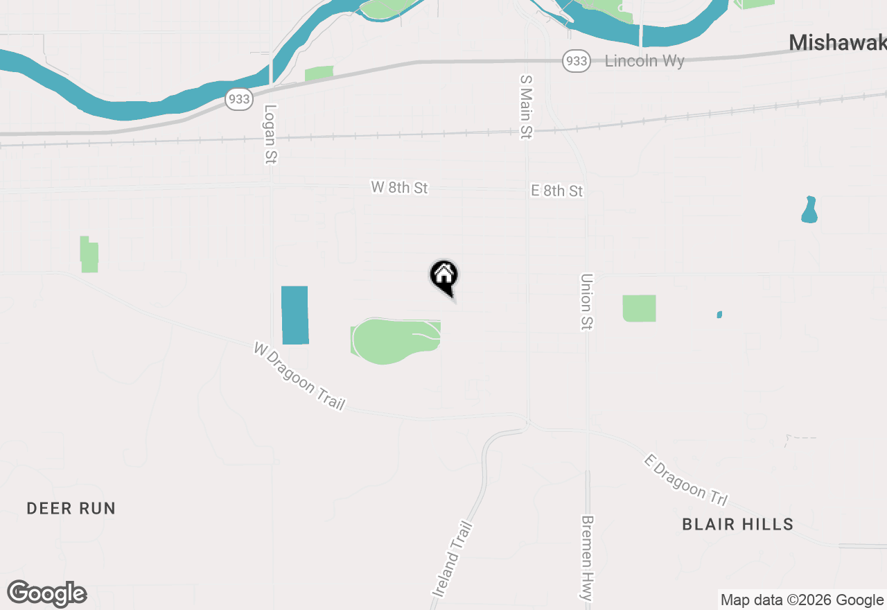 Map of 427 W 14th Street, Mishawaka, IN 46544