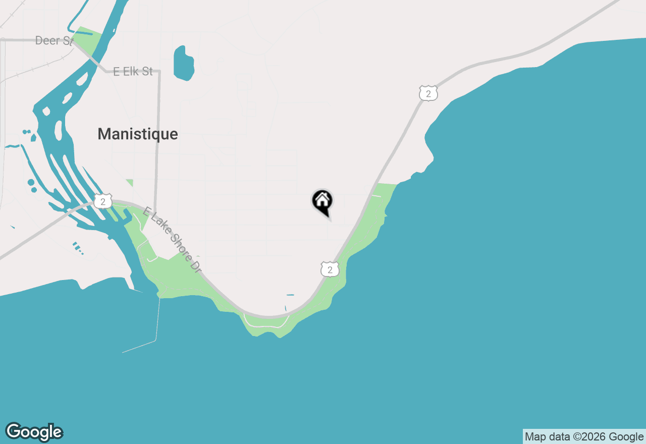 Map of Parcel 1-3 Michigan Ave, Manistique, MI 49854