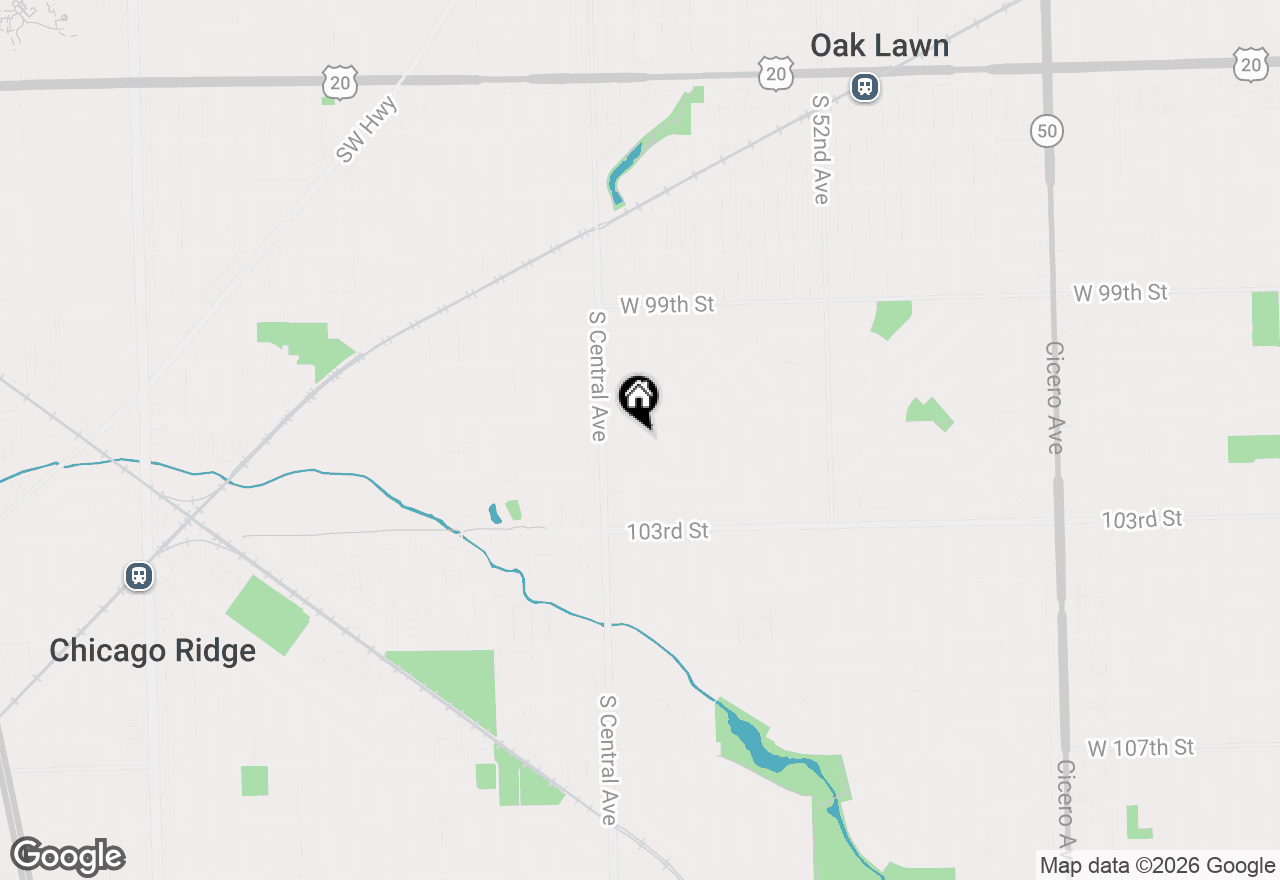 Map of 10116 Mulberry Avenue, Oak Lawn, IL 60453