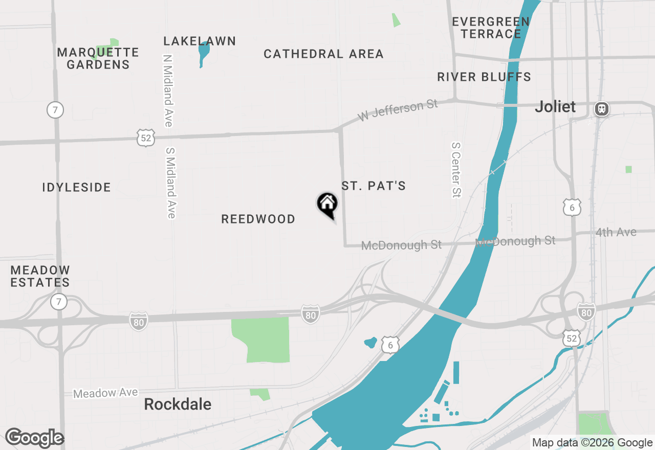 Map of 813 Audrey Avenue, Joliet, IL 60436