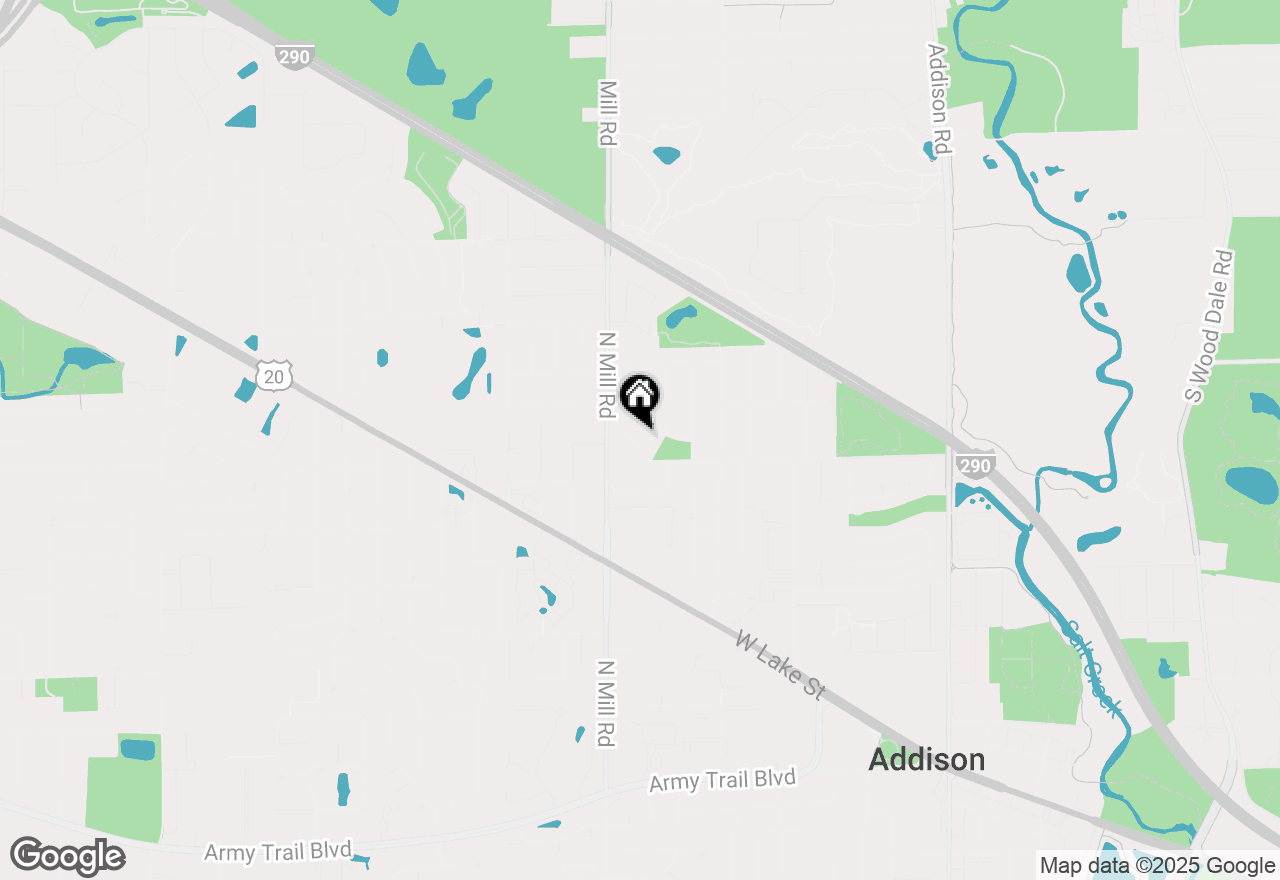 Map of 522 W Park Place, Addison, IL 60101