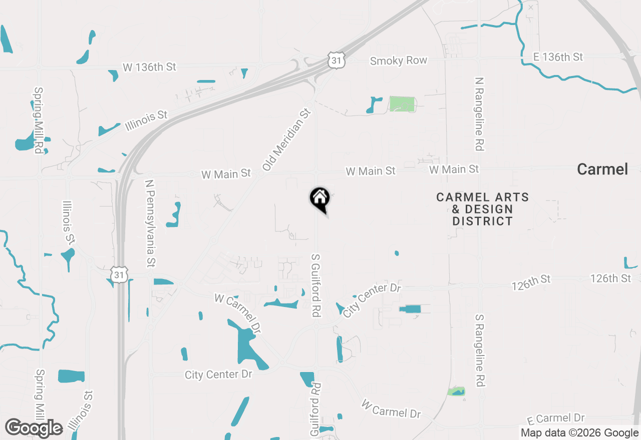 Map of 307 S Guilford Road, Carmel, IN 46032