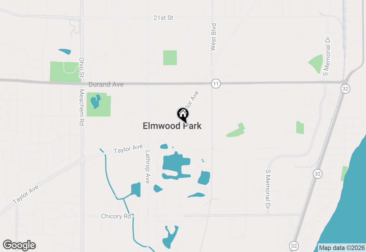 Map of 3352 N Elmwood Dr, Elmwood Park, WI 53405