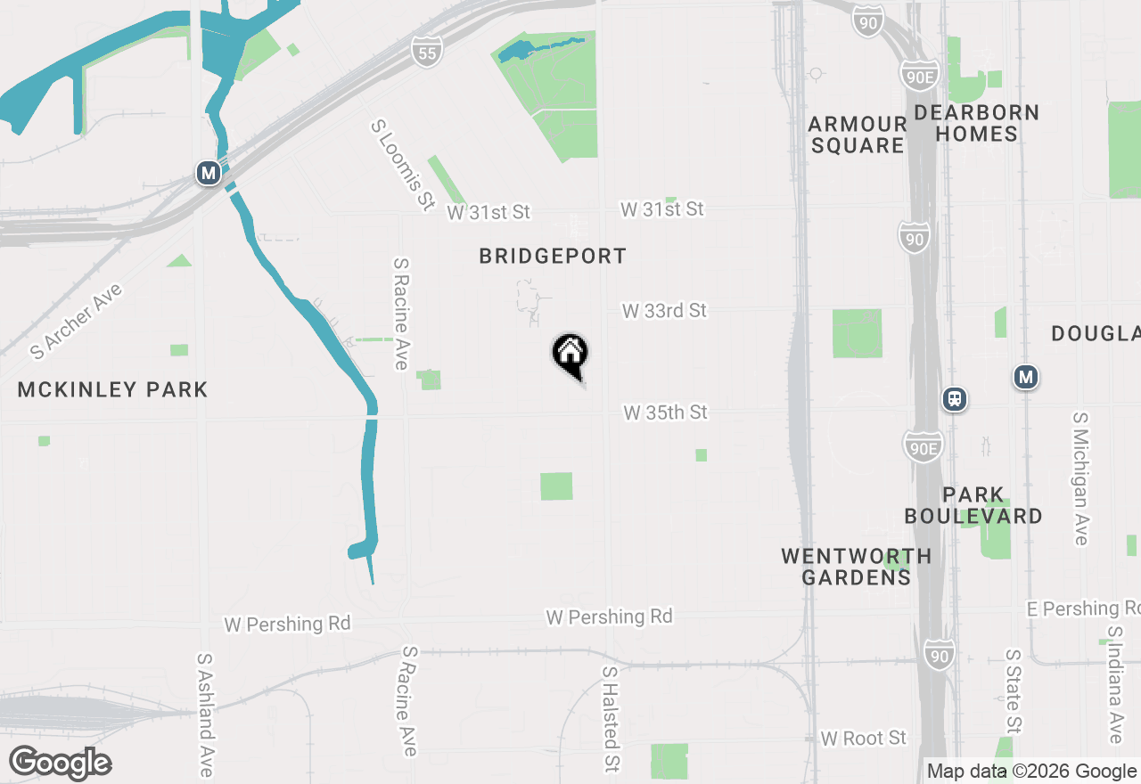 Map of 843 W 34th Place, Chicago, IL 60608