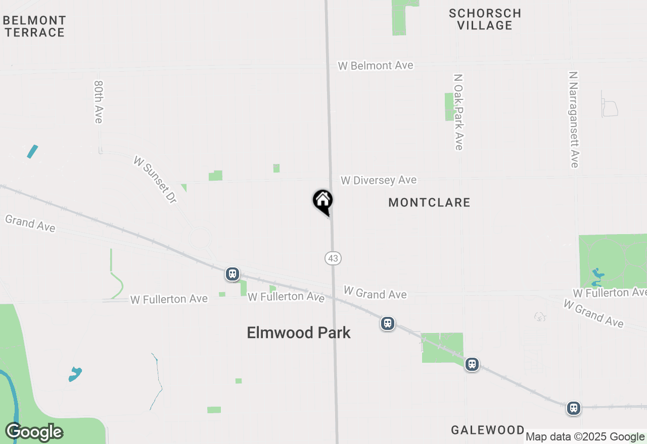 Map of 7218 W Wrightwood Avenue #211, Elmwood Park, IL 60707